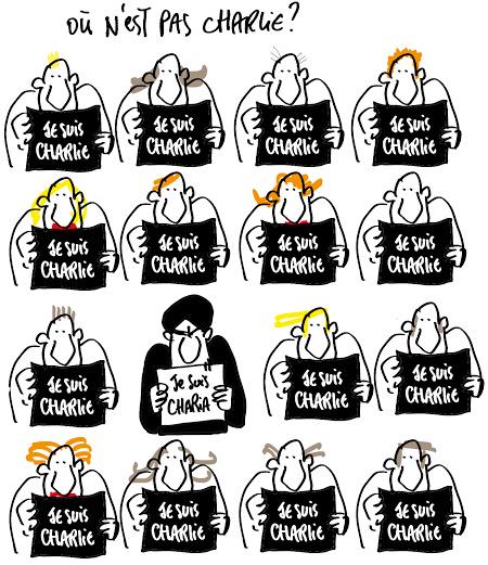 franceinter's tweet photo. [ DESSINS ] Les dessinateurs @ChatGeluck, #Alfred et #Jiho prennent le crayon pour la #SoiréeJeSuisCharlie ! http://t.co/FwGOn8WZjT