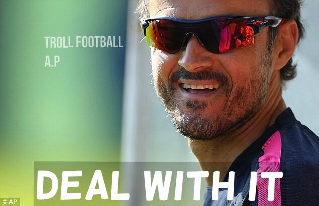Footy_Bucket's tweet photo. Luis Enrique right now http://t.co/feh1CTkBoK