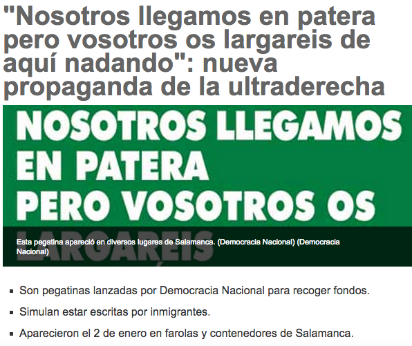XaviMatas's tweet photo. Nueva propaganda de la ultraderecha para fomentar el racismo y conseguir fondos.
http://t.co/6xWIr6NfrI http://t.co/crHZTUmdge