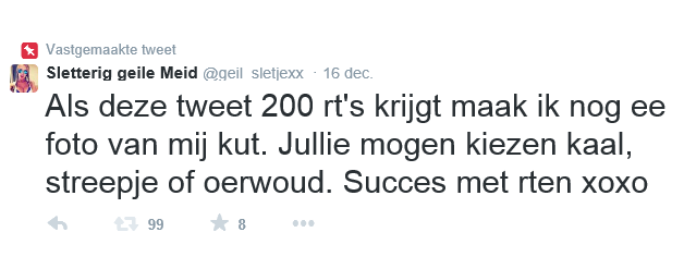 geil_sletjexx's tweet photo. RT deze tweet mensen. Zo lang jullie niet rten zolang ik geen foto plaats ;) http://t.co/CJ3yBPLjEf