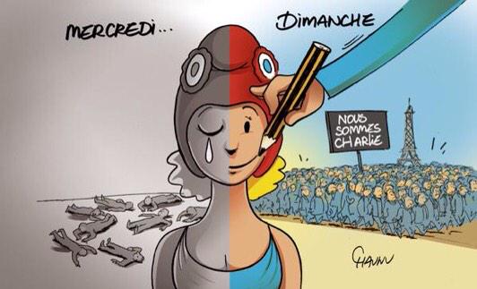 ici_bnormandie's tweet photo. Le dessin de Chaunu demain dans @OuestFrance #JeSuisCharlie http://t.co/RemdbvwvdQ
