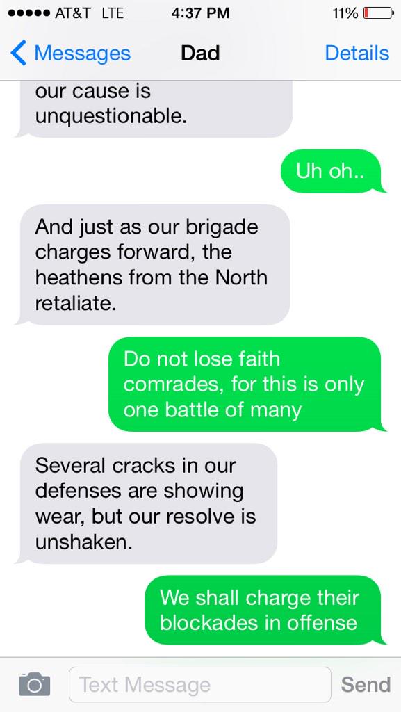 Pro Merch on Twitter "Texting back and forth in ColonelLuck speech is the key to any father