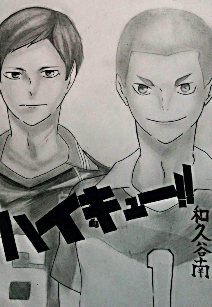 おわた No Twitter ハイキュー14巻表紙模写してみた 二人描くの苦手 笑 ハイキュー2期決定 縁下プラス シャーペン模写 ハイキュープラス Http T Co Nmibnawxpk