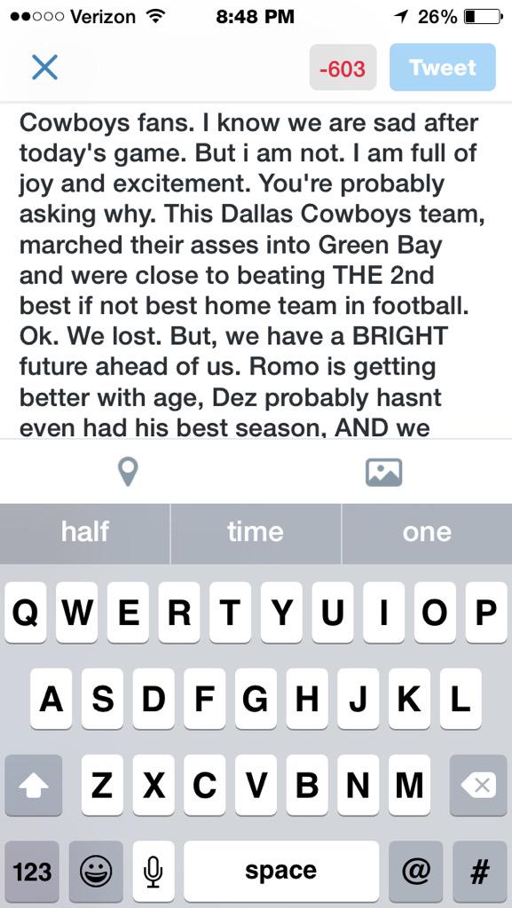 CowboysFans88's tweet photo. PLEASE READ AND RESPOND. PART 1 http://t.co/UbiiQAUTIi
