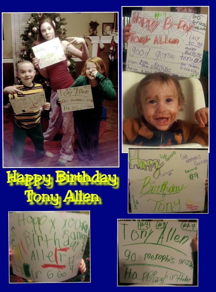 Happy Birthday Tony Allen! From the Davis Family 