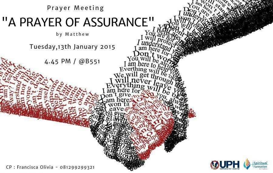 Prayer Meeting tomorrow! "A PRAYER OF ASSURACE" <a href="/B551/">B55</a> 4.45pm