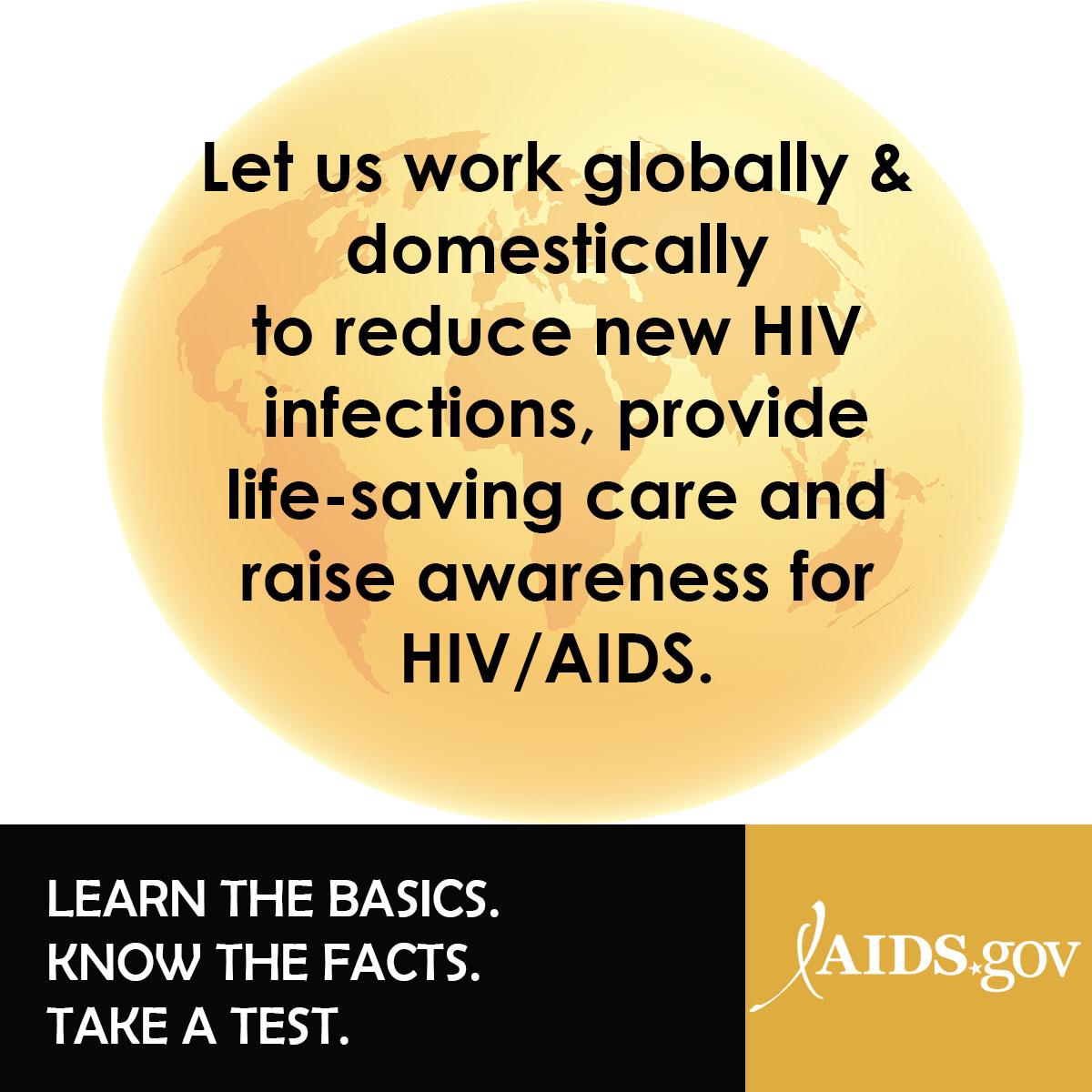 HIV.gov on Twitter "Let us work globally & domestically to reduce new