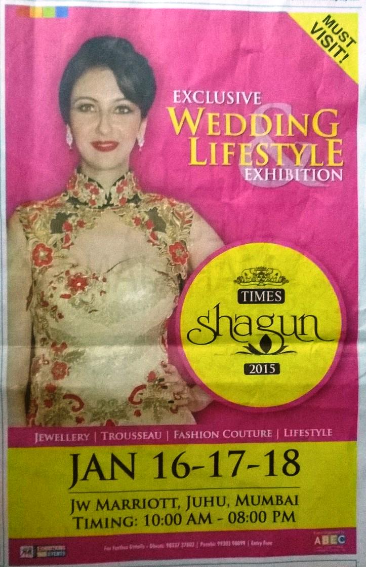 TimesShagun's tweet photo. The most #exclusive #Luxury #Wedding &amp; #Lifestyle #Exhibition in #Mumbai is here.(In the Bombay Times today: Page 8) http://t.co/iLMMrwa3tC