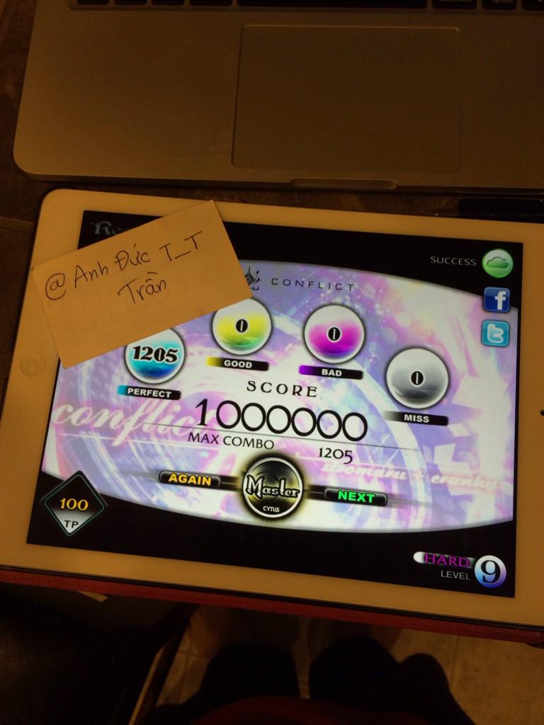 TranAnh1997's tweet photo. Cytus HD lvl. 9 100TP!!!!!!!! ああああああああああああ......... #Cytus #100TP http://t.co/WLZx42DNHh