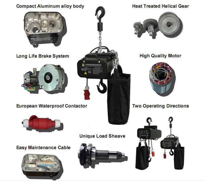 coreatchina's tweet image. 1 Ton capacity, aluminum housing, 220V, 380V; Professional stage  electric chain hoist, concert &amp;amp; theater hoist.