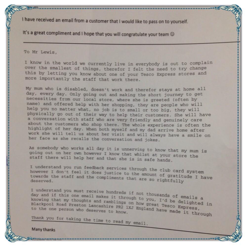 Excellent feedback from a customer for our Blackpool road team  <a href="/jeanie_hughes/">Jean McCormick</a> <a href="/ziggyhamer/">ian hamer</a> <a href="/mattashby27/">Matt Ashby</a>
