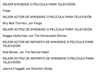 T_interesa's tweet photo. Globos de Oro 2015: Lista completa de ganadores http://t.co/8Vns2FJHga http://t.co/fX0CfExoYX http://t.co/pTKxZPEwyT http://t.co/AY7NLNSUrt