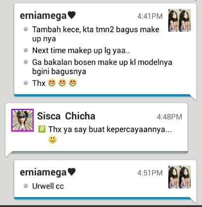 Sisca_Chicha's tweet image. Testi thankiss erniamega :)