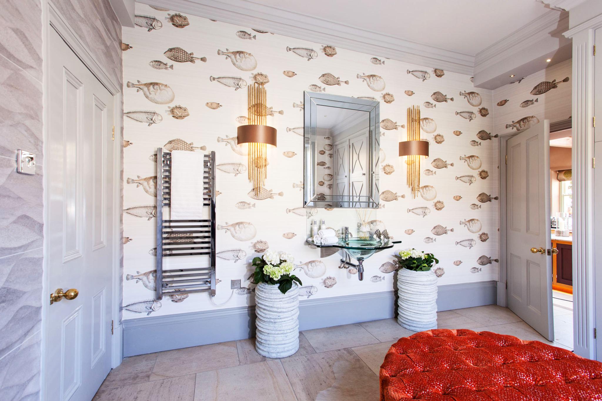 Cole  Son on Twitter: A stunning bathroom by SophiePeckettDesign featuring Fornasetti Acquario 