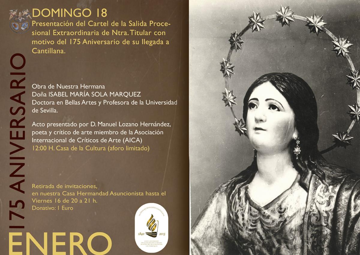 hdad_asuncion's tweet photo. Presentación del Cartel del 175 Aniversario el próximo día 18 de enero http://t.co/3kB7heaHAY