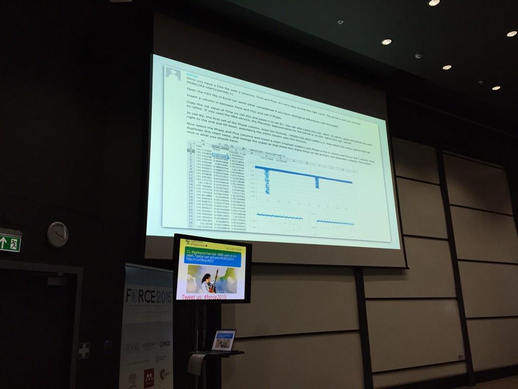 pgroth's tweet image. Excel everywhere #FORCE2015