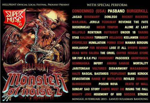 Deathofwall_ID's tweet photo. @hellprint #MONSTEROFNOISE2 Bandung, 08.02.15 cc: @MetalRebelAsia @amerakin_od @SuperMusic_ID @GMAceh @SFCONLINE http://t.co/1rI14TIzjn