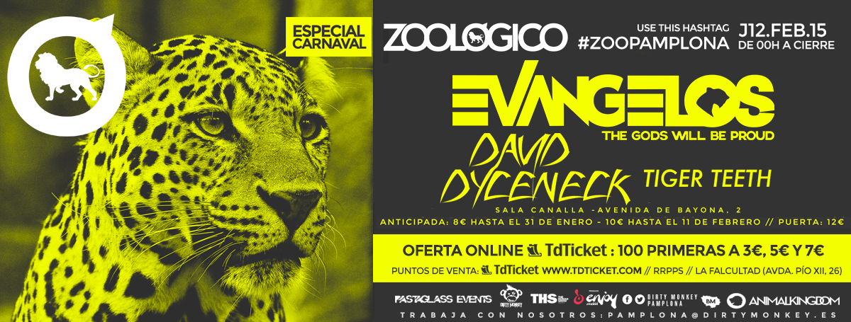 CanallaPamplona's tweet photo. ¡FIESTÓN @ZoologicoCLUB_ EN CANALLA EL PRÓXIMO 12 DE FEBRERO! http://t.co/OcqcWSF9F1