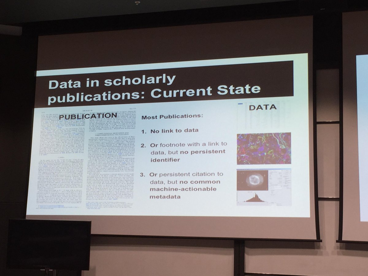 jcachat's tweet image. .@mercecrosas on current state of scholarly communication &amp;amp; the link between publications and data #Force2015