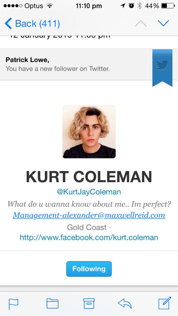 patricklowe100's tweet photo. @KurtJayColeman OMFG thank you! King of Australia 🙌🙌🙌🙌💕 http://t.co/SLLgV62KRW