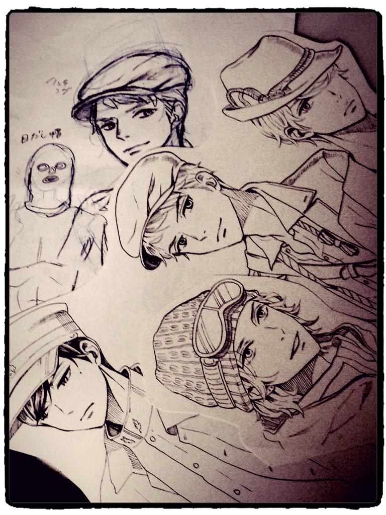 以前帽子ガールズ描いたので、帽子ボーイズ描くぞ〜!…と描きかけてやめたやつ。やる事やったら色つけたいです。個人的に男子は普通のキャップ萌えです。ニット帽を「それ、かぶる意味ある?」って感じのチョーン乗せは何かイラつきます。