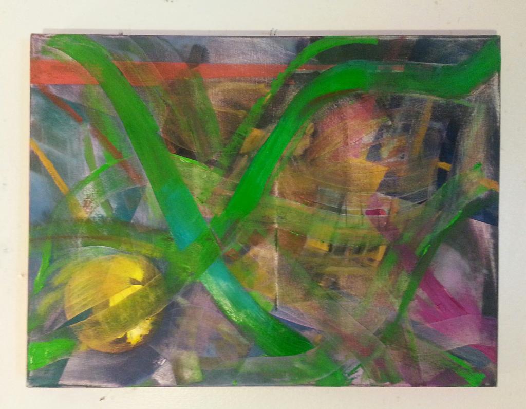 Frastamon's tweet photo. Oil on canvas #music #ContemporaryArt #abstract #cubism #colors #hiphopart #jazz #blues #green http://t.co/NB0mYGDnPR