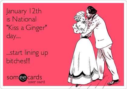 Its_lissajane's tweet photo. Today is #KissAGingerDay does that include me now since I dyed my hair red😏 http://t.co/UYKW5cieT2
