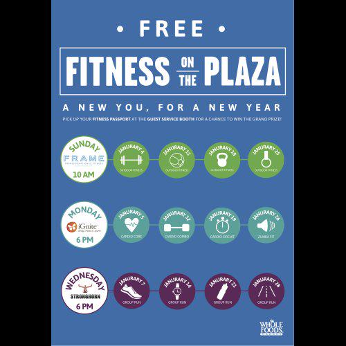 Fitness on the Plaza all January @WholeFoodsATX w/ <a href="/Stronghornfit/">Stronghorn Fitness</a> <a href="/iGniteYourLife_/">iGnite</a> <a href="/bodybyFRAME/">FRAME</a>! H/T <a href="/AustinFit/">Austin Fit Magazine</a>