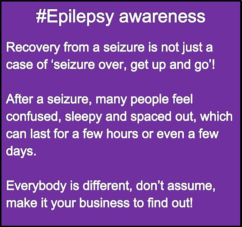 Antepilepsyblog's tweet photo. "@epilepsy_scot: How quickly do u recover from a seizure?  #epilepsy awareness http://t.co/vRmWqhqZgM"