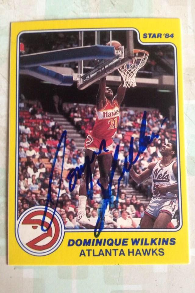  Happy 55th birthday to Dominique Wilkins . I think this is his first card . 