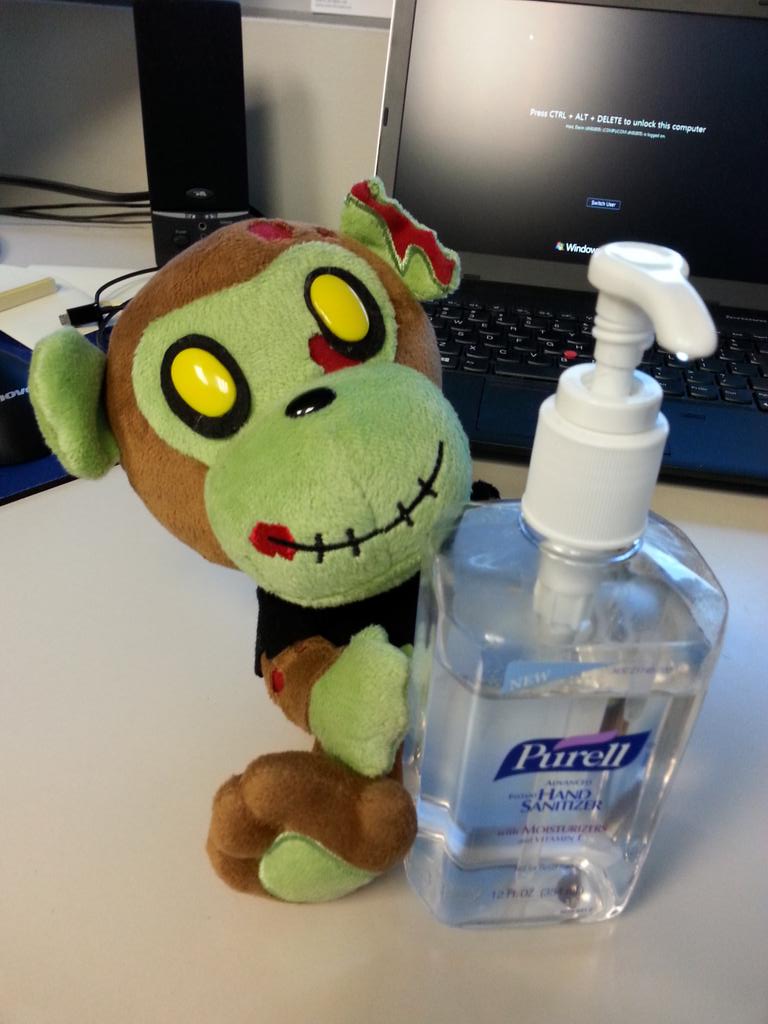 VridenMonkey's tweet image. It's just some congestion in my head, GB. Not ebola. #ZombieTechmonkey
