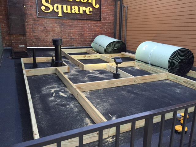 overtonsquare's tweet photo. It's chilly now, but we're prepping for Spring! Check out the beginning stages of our brand new rooftop garden! http://t.co/FVxv6WbFAI