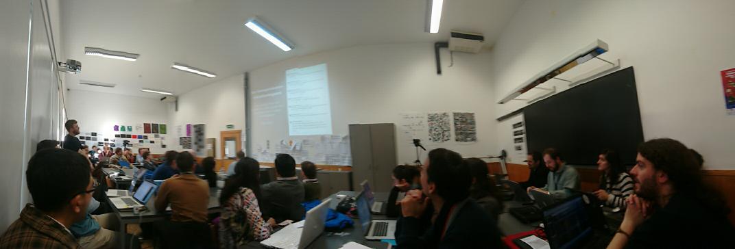 fvancesco's tweet photo. #codecampcc @mtrc twitter bots (1st gen) Cool talk! http://t.co/e9v5xT3M8G