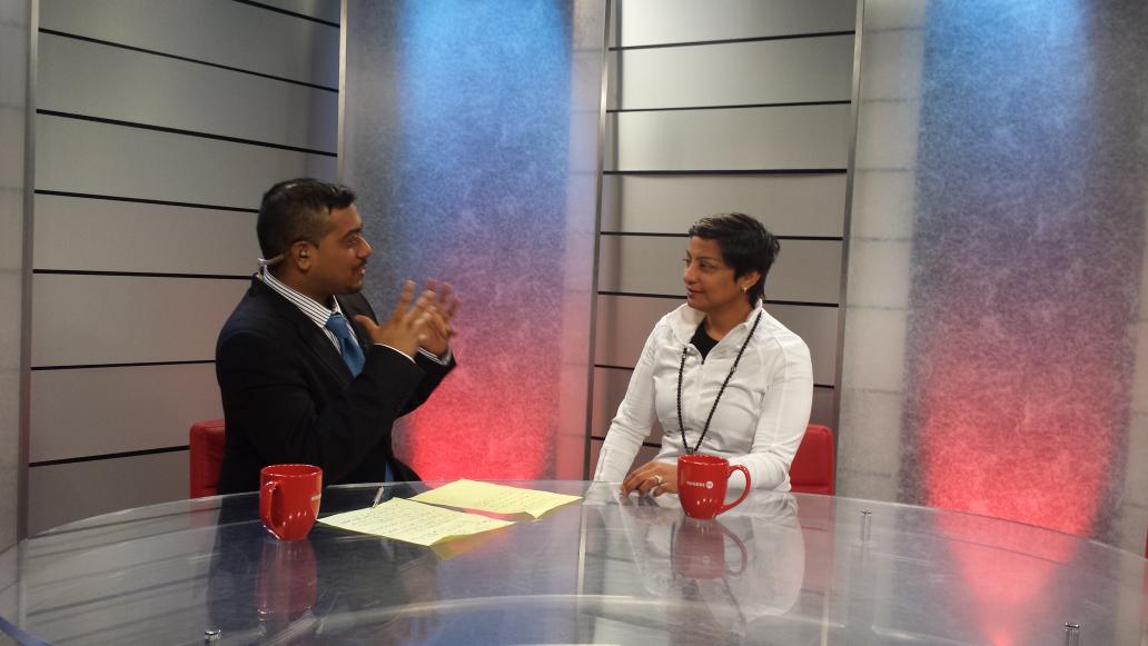 Randycity's tweet photo. Great having @YogapaloozaTO on @RogersTVPeel #Localnotes. Yoga fans checkout #yogapaloozabw Sat Jan 31! @AGMengage http://t.co/sVtQf4NXdC