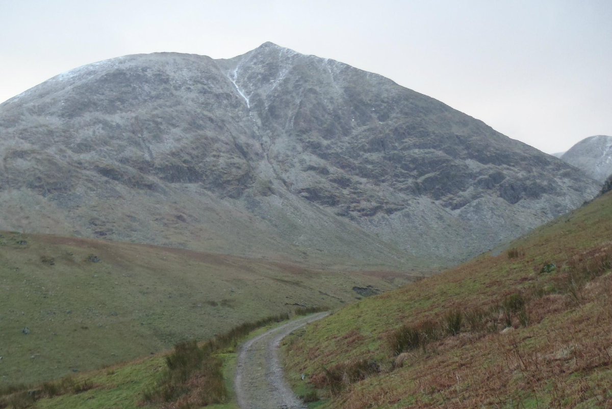 A wild day on the fells. Hail blown in on 70mph winds.
