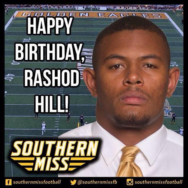 SouthernMissFB's tweet photo. Happy birthday to OL Rashod Hill from Jacksonville, FL! #SMTTT #family http://t.co/lCjXWpDDjY