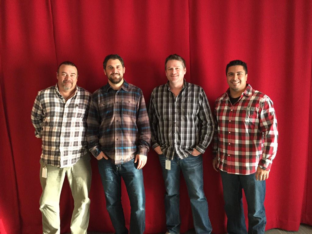 torchystacos's tweet photo. They swear they didn't plan it, but we know better. #ITDept #PlaidCrew #TorchysHQ http://t.co/UPRfs2LHEf