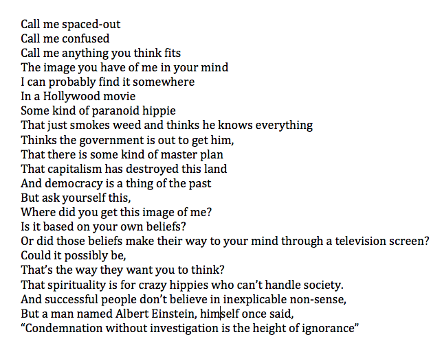 LoveSoulFreedom's tweet photo. This one is for all my Tweeps who have friends &amp; family that just don't understand your lifestyle or beliefs

#poetry http://t.co/hlqHFkK2QP