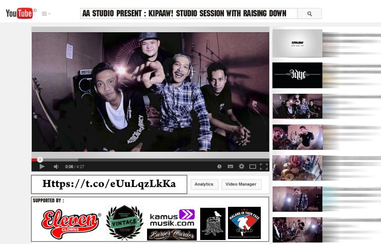 #KIPAAW! Session1Episode3 : Studio Session with @raising_down youtube.com/watch?v=JABASn… Cc: <a href="/koalisinada/">isilaoK adaN</a> <a href="/kamusmusik/">kamusmusik</a>