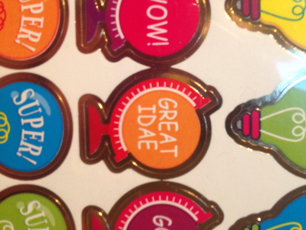 Katelinvan's tweet image. Extremely disappointed with the spelling mistakes found on my teacher stickers from @mambosplastics #spellingmistakes