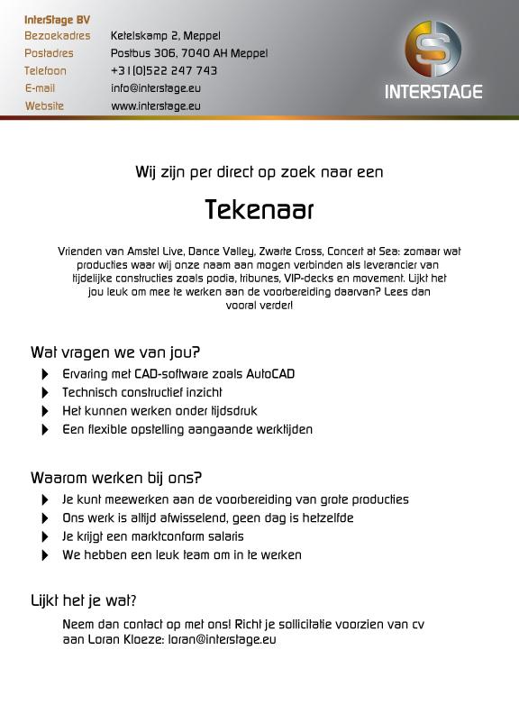 We zoeken een tekenaar met CAD ervaring!