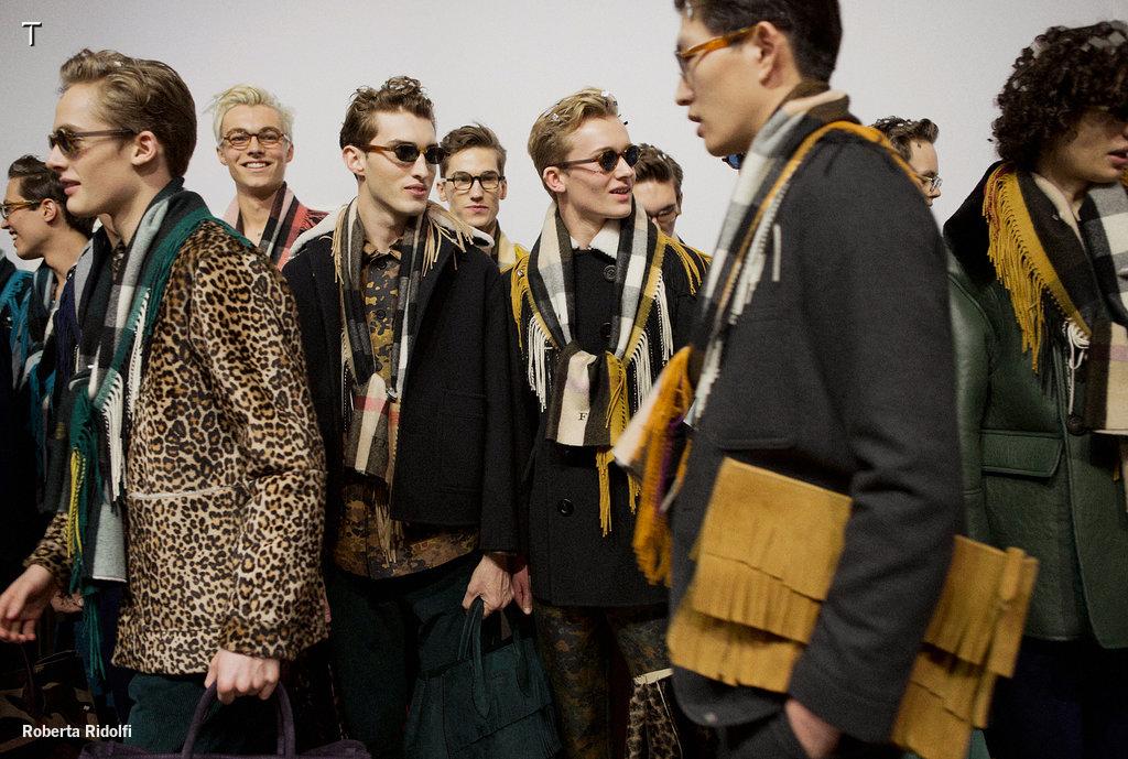 tmagazine's tweet image. .@Burberry's plaid- and leopard-print-clad gents nyti.ms/14N0e4w #LCM