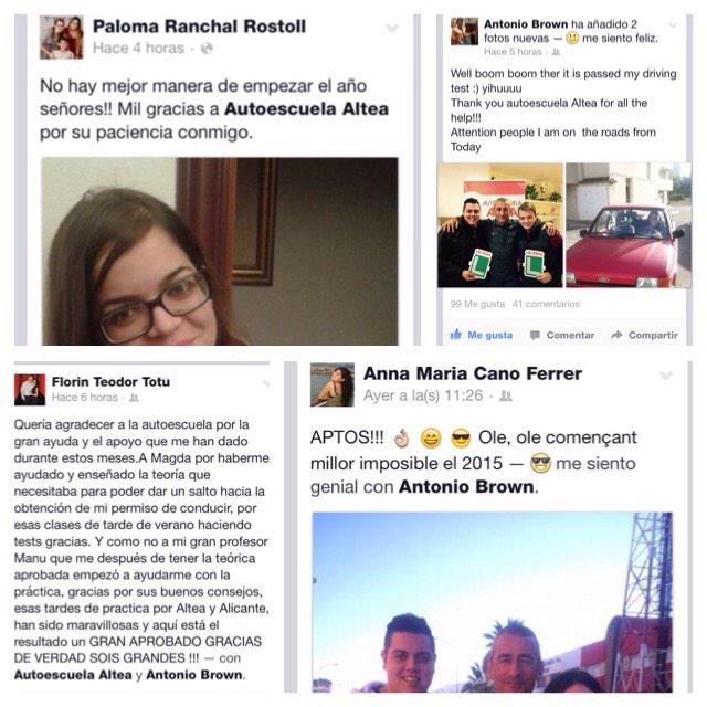 AutoescolaAltea's tweet photo. Opiniones que levantan el ánimo! GRACIAS @AnnaCano06 @Pal0ma95 @tOtUfLoRiN http://t.co/NZ4jECpCnM