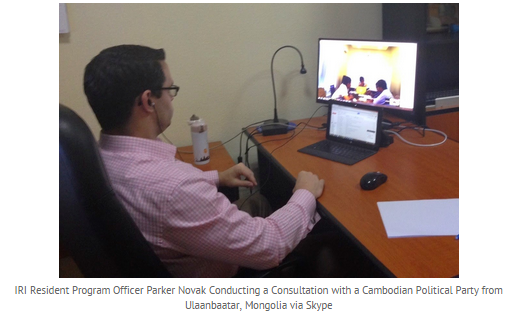 21CParties's tweet photo. .@IRIglobal's @parkernovak on using tech for #PoliticalParty programs in #Cambodia http://t.co/jXIpFoQaYc #Tech4PP http://t.co/Gq5UTPSzku