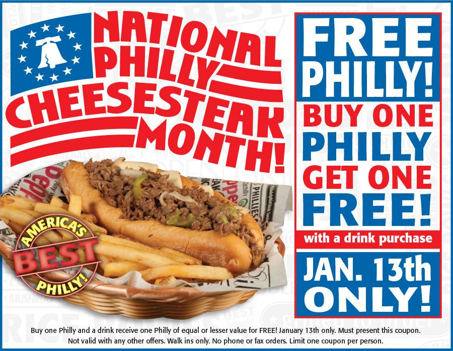 PepperJax Grill on Twitter "Buy One Philly w/ Drink Purchase, get one