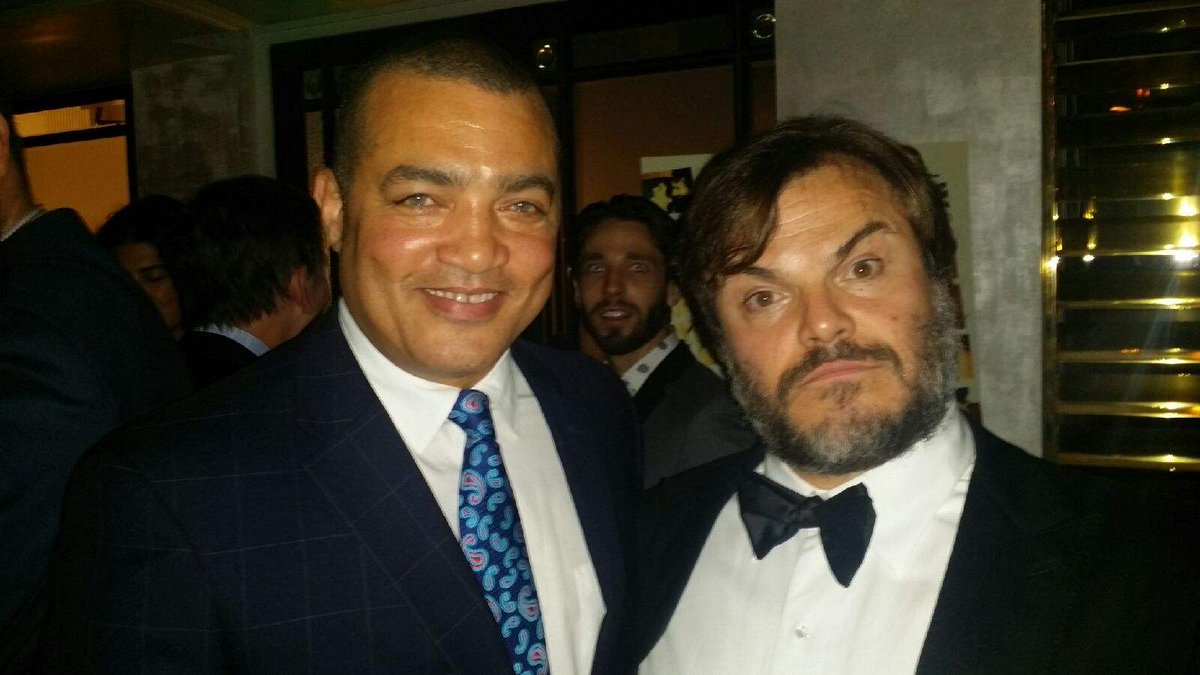 LartigueAdams's tweet photo. Last night w/ Jack Black #TheGoldenGlobes http://t.co/MsCPgd18hY