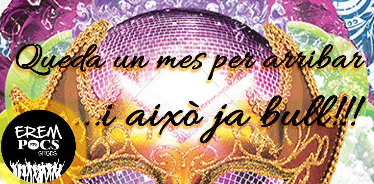 Carnestoltes15's tweet photo. Queda un mes per Carnaval ... i això ja bull!!! #sitges #carnavalsitges15 #erempocs #carnestoltes http://t.co/OpzvwkUuLi