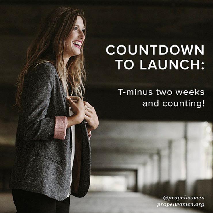 ChristineCaine's tweet photo. Two weeks today---follow@PropelWomen to stay connected!!! http://t.co/OnMEGezjnA