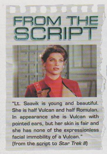 Happy Birthday to Kirstie Alley who played Lt. Saavik in II. [Star Trek Magazine issue Sept/Oct 2010] 