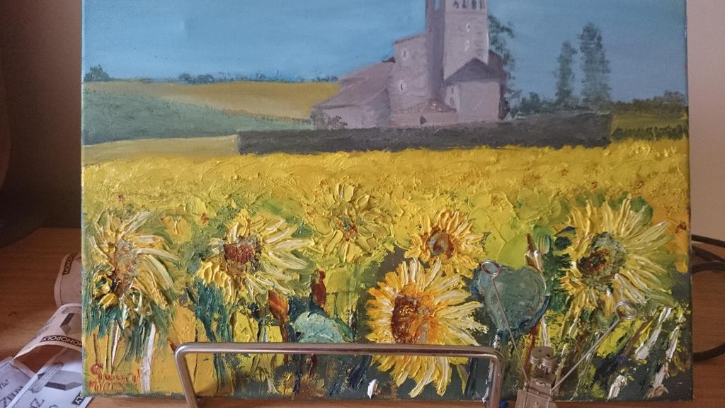Arts_by_G's tweet photo. My work in progress. #overpainted - waiting for paint to dry #Twitart #oils #oilpainting http://t.co/PzxKLpSnKz
